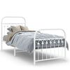 vidaXL Estructura cama sin colchón con estribo metal blanco 80x200 cm