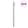 vidaXL Clavijas de tienda forma V 24 ud acero galvanizado 29,5cm &Oslash;20mm