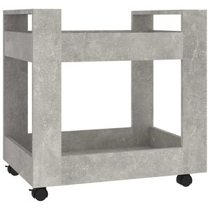 vidaXL Carrito de escritorio contrachapada gris hormig&oacute;n 60x45x60 cm