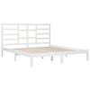 vidaXL Estructura de cama sin colchón madera maciza blanco 180x200 cm