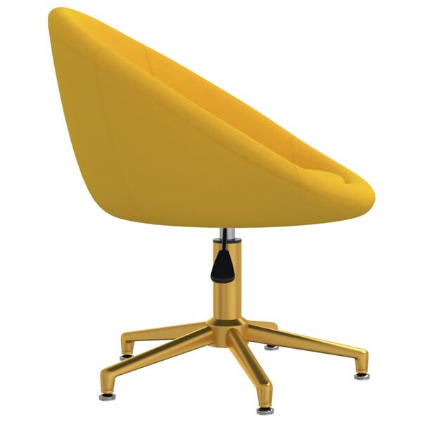 vidaXL Sillas de comedor 6 unidades terciopelo amarillo