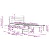 vidaXL Estructura de cama sin colch&oacute;n madera maciza marr&oacute;n 90x190 cm