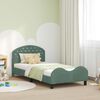vidaXL Cama para ni&ntilde;os con cabecero Verde Mar 80 x 200 cm Terciopelo