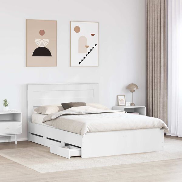 vidaXL Estructura de cama con caj&oacute;n 140 x 200 cm Madera Ingenieril