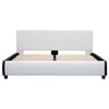 vidaXL Estructura de cama con cajones piel sintética blanca 140x200 cm