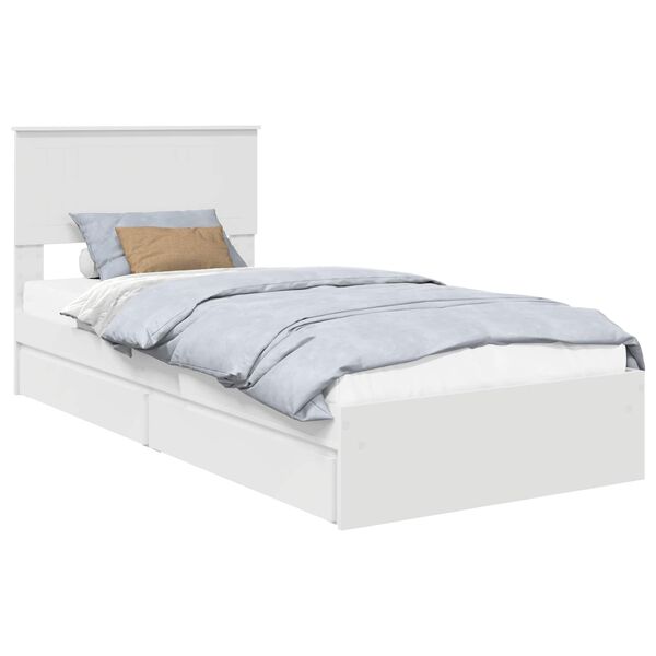 vidaXL Cama con almacenamiento 90 x 200 cm Madera de ingenier&iacute;a