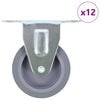 vidaXL Ruedas fijas 12 unidades 75 mm