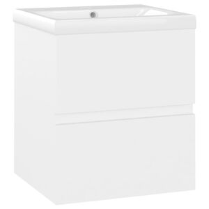 vidaXL Mueble con lavabo madera de ingenier&iacute;a blanco