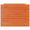 vidaXL Jardinera de madera maciza de pino marr&oacute;n cera 60x60x46 cm