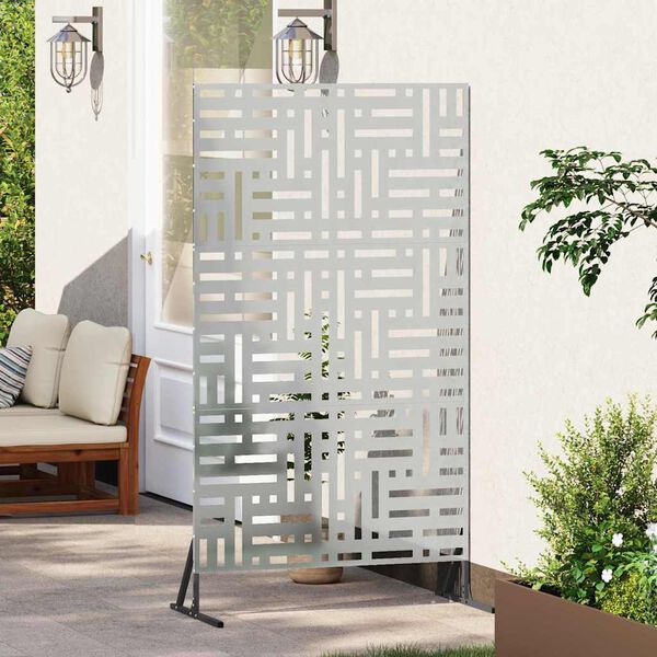 vidaXL Pantalla de Privacidad Gris 100 x 50 x 180 cm Acero