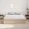 vidaXL Cama con almacenamiento Roble Sonoma 200 x 200 cm