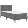 vidaXL Estructura de cama con colch&oacute;n Gris oscuro 90 x 200 cm