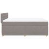 vidaXL Cama box spring con colch&oacute;n tela gris taupe 140x190 cm