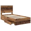 vidaXL Estructura de cama con cabecera Madera vieja 100 x 200 cm
