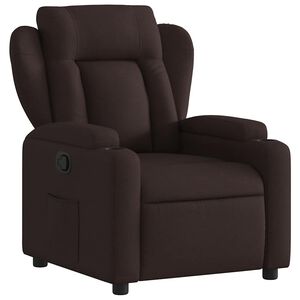 vidaXL Sill&oacute;n reclinable de tela marr&oacute;n oscuro