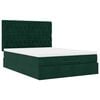 vidaXL Estructura cama otomana colchones terciopelo verde oscuro