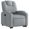 vidaXL Sill&oacute;n reclinable elevable de tela gris claro