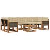 vidaXL Conjunto de sof&aacute;s de exterior con coj&iacute;n 8 pcs Natural y Beige