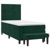 vidaXL Cama box spring con colch&oacute;n terciopelo verde oscuro 90x190 cm