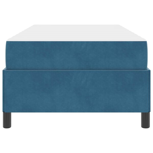 vidaXL Estructura de cama con colch&oacute;n Azul Oscuro 90 x 190 cm tela