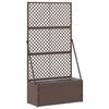 vidaXL Jard&iacute;n enrejado macetero Marr&oacute;n 70 x 30 x 135 cm Metal