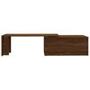 vidaXL Mesa de centro madera contrachapada marrón roble 150x50x35 cm