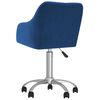 vidaXL Sillas de comedor giratorias 4 unidades tela azul