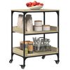 vidaXL Carrito de cocina madera ingeniería roble Sonoma 60x41x80,5 cm