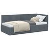vidaXL Estructura de cama en esquina Gris oscuro 90 cm x 190 cm