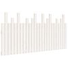 vidaXL Cabecero de cama pared madera maciza pino blanco 159,5x3x80 cm