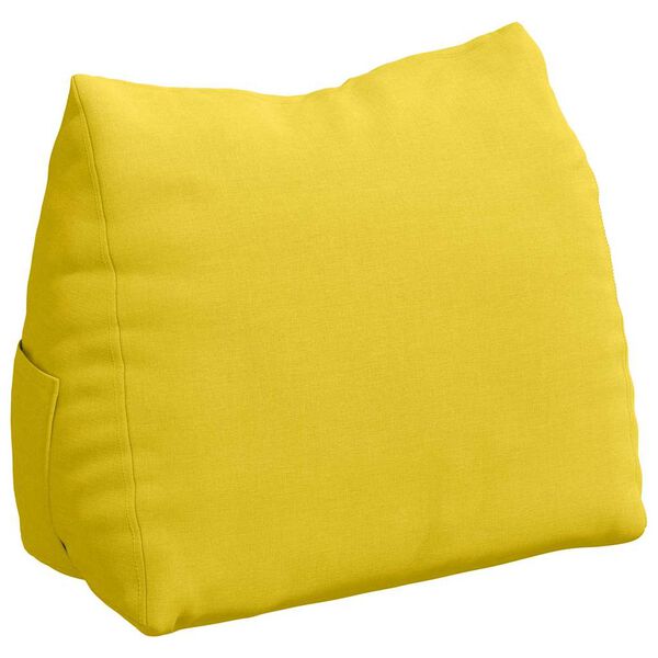 vidaXL Coj&iacute;n de Espalda Amarillo Claro 45 x 20 x 35 cm tela