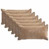 vidaXL Funda de almohada 6 uds. HOUTEN Marr&oacute;n 40 x 70 cm Tela Chenille