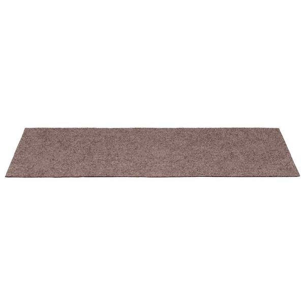 vidaXL Felpudos autoadhesivos para escaleras, 10 unidades, 65 x 21 x 4 cm, borde rectangular marr&oacute;n claro