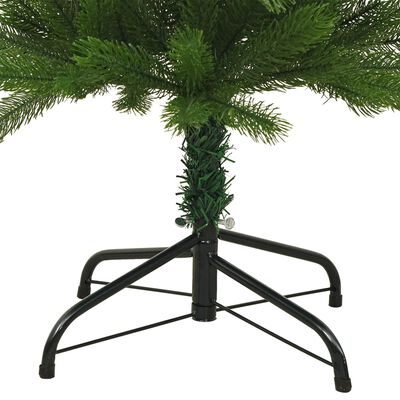 vidaXL Árbol de Navidad artificial estrecho con soporte PE 240 cm
