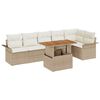 vidaXL Conjunto de sof&aacute;s de jard&iacute;n 7 uds. Beige y Crema