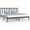 vidaXL Estructura de cama sin colch&oacute;n madera de pino gris 180x200 cm