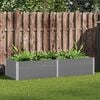 vidaXL Arriate de WPC gris 250x100x54 cm