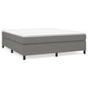 vidaXL Estructura de cama con somier de tela gris oscuro 180x200 cm