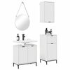vidaXL Juego de muebles de baño con cajón 3 pcs Blanco brillante