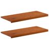 vidaXL Alfeizares 2 uds. Marr&oacute;n 90 x 40 x 2 cm Madera de Roble S&oacute;lido