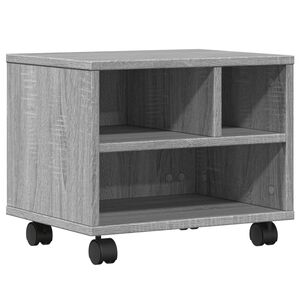 vidaXL Soporte para impresora con ruedas gris Sonoma 41x32x34,5 cm