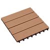 vidaXL Tile de Decking 11 uds. Teca 30 x 30 cm WPC