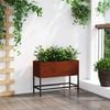 vidaXL Jardinera Elevada Oxidado 60 x 26 x 45 cm Acero autopatinable