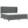 vidaXL Cama tipo Box Spring con colch&oacute;n Gris oscuro 200 x 200 cm tela