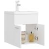 vidaXL Mueble con lavabo blanco madera contrachapada