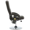 vidaXL Sill&oacute;n de masaje reclinable con reposapi&eacute;s cuero sint&eacute;tico gris