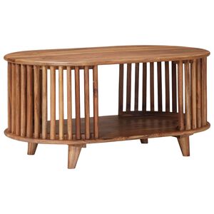 vidaXL Mesa de Caf&eacute; Hecha a Mano Madera de teca marr&oacute;n 85 x 50 x 40 cm