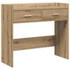 vidaXL Mesa Consola Roble artisan 90 x 35 x 80 cm Madera de ingenier&iacute;a
