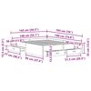 vidaXL Estructura de cama con caj&oacute;n Roble artesanal 140 x 190 cm