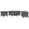 vidaXL Sof&aacute; de sala 3 pcs Gris oscuro tela
